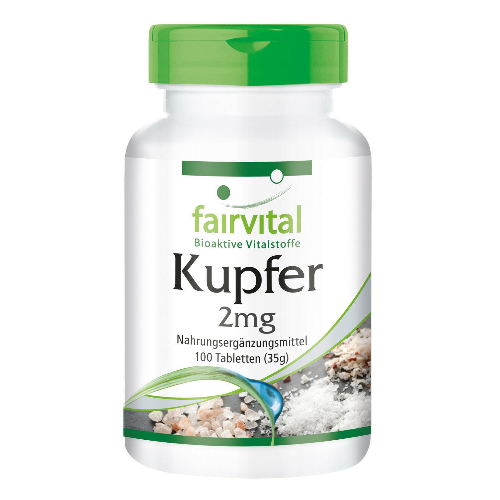 Kupfer – Dose 100 Tabletten  à 2 mg