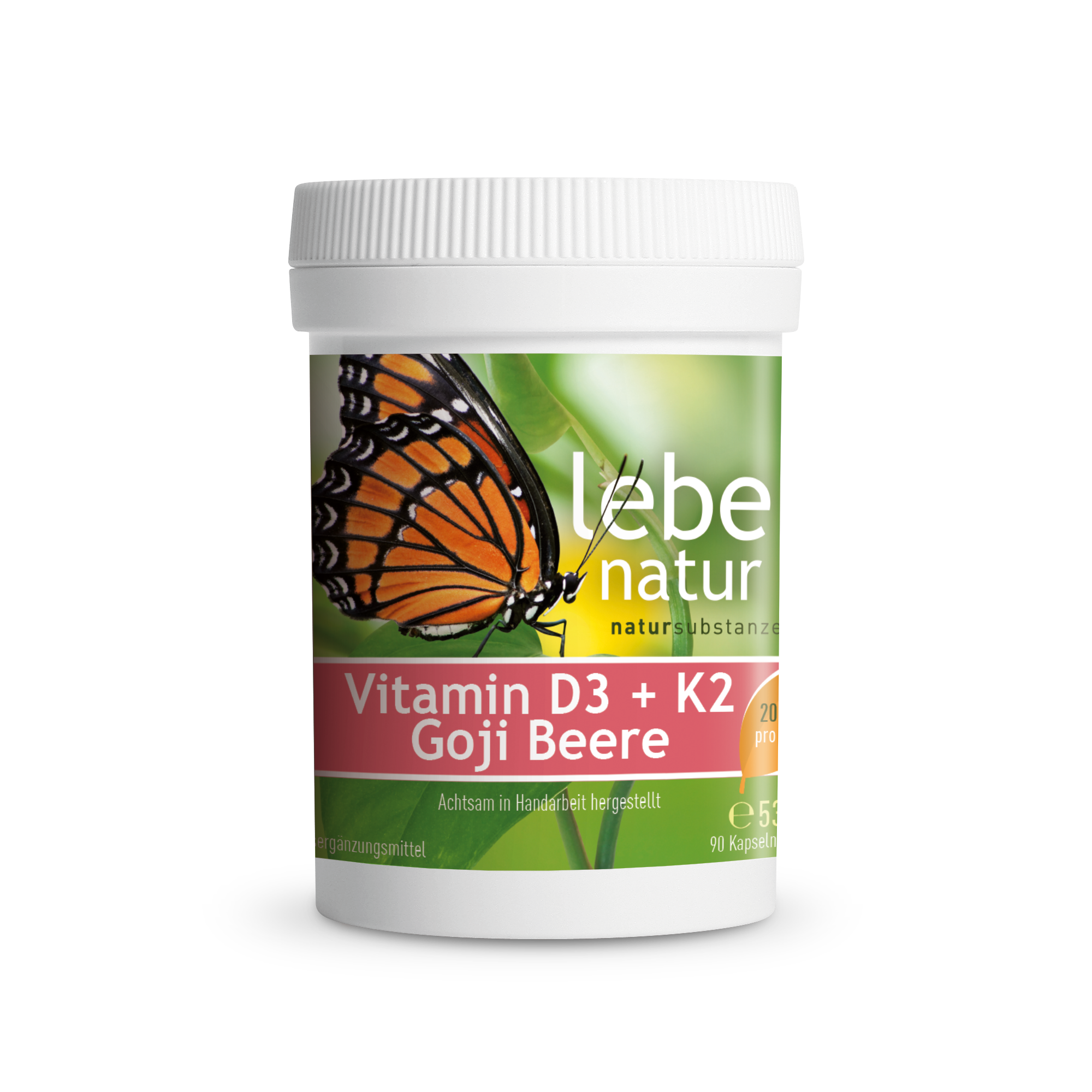 Vitamin D3 + K2 + Goji Beere – DOSE 90 KAPSEL à 595 mg